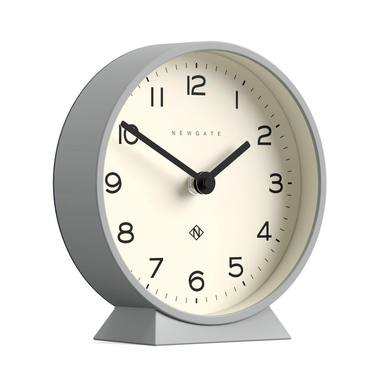 NEWGATEÂ® M Mantel Echo Desk Clock | Modern Round Design | Posh Gray | Easy to Read Numbers | Contemporary Style for Desk, Table, Shelf or Bedside - Image 2
